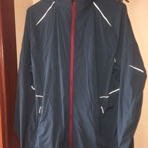 LULULEMON TEAL ZIP HOODED RUNNING JACKET SZ L